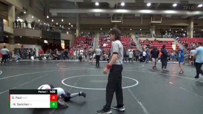 80 lbs Semifinal - Noah Sanchez, Duran Elite vs Dalton Paul, Maize Wrestling Club