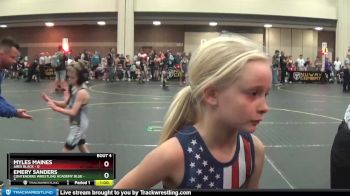 50 lbs Round 2 (4 Team) - Suncera Dickman, Contenders Wrestling Academy Blue vs Brantley Prine, Ares Black