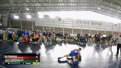 87 lbs Cons. Round 4 - Jantz Greenhalgh, Carbon Wrestling Club vs Eli Franklin, Team Champs Wrestling Club