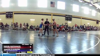 145 lbs Champ. Round 1 - Samuel Bustamante, Contenders Wrestling Academy vs Dawson Slaughter, Team Jeff Wrestling Club