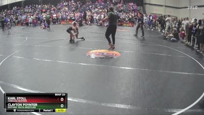 64 lbs Quarterfinal - Clayton Poynter, Eastside Youth Wrestling vs Karl Stoll, Carolina Reapers