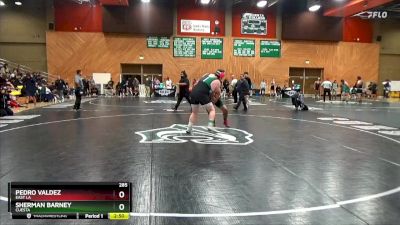 285 lbs Cons. Round 1 - Pedro Valdez, East LA vs Sherman Barney, Cuesta