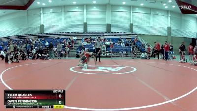 90 lbs Round 4 (6 Team) - Tyler Quarles, Portage Wrestling Club vs Owen Pennington, Center Grove Wrestling Club