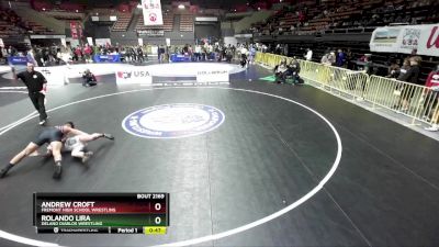 175 lbs Cons. Round 6 - Rolando Lira, Delano Diablos Wrestling vs Andrew Croft, Fremont High School Wrestling