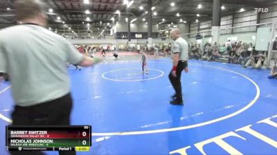 50 lbs Round 2 (6 Team) - Nicholas Johnson, RALEIGH ARE WRESTLING vs Barret Switzer, SHENANDOAH VALLEY WC