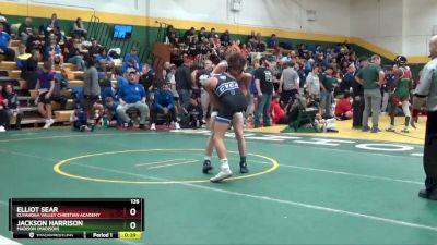 126 lbs Cons. Round 2 - Elliot Sear, CUYAHOGA VALLEY CHRISTIAN ACADEMY vs Jackson Harrison, Madison (Madison)