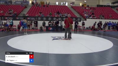 67 kg Rnd Of 32 - Ethan Grubach, California vs Noah Manuel Tapia, Blue & Gold Wrestling Club