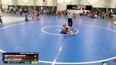 76 lbs Cons. Round 1 - Tristyn Gulbrandson, HWA vs Beckett Robinson, Elm Creek Wrestling Club