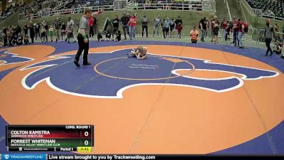 56 lbs Cons. Round 1 - Forrest Whiteman, Nestucca Valley Wrestling Club vs Colton Kamstra, Sherwood Wrestling