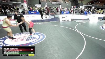 125 lbs Cons. Round 4 - Felipe De Matos, Swamp Monsters Wrestling Club vs Jonathan Garcia, Delano Diablos Wrestling