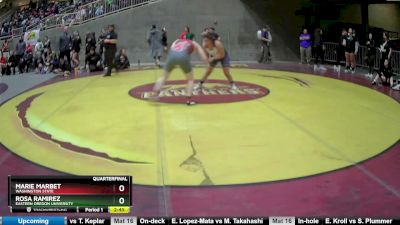 155 lbs Quarterfinal - Marie Marbet, Washington State vs Rosa Ramirez, Eastern Oregon University