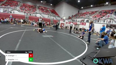 76 lbs Rr Rnd 1 - Kale Elledge, F-5 Grappling vs Liam Kappler, Choctaw Ironman Youth Wrestling