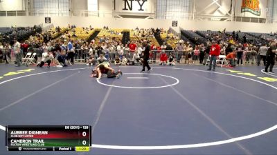 128 lbs Quarterfinal - Cameron Trail, Fulton Wrestling Club vs Aubree Dignean, Club Not Listed