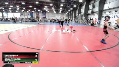 60 lbs Rd# 1 9:00am Friday - Kam Cushman, Iowa Black vs Bradley Snyder, Terps XPress