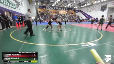 135 Girls Cons. Round 1 - Aubree Martinez, Imperial vs Madelyn Hogue, Olympian