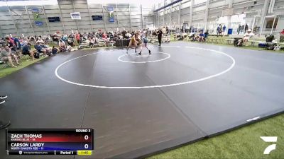 145 lbs Round 3 (6 Team) - Zach Thomas, Kansas Blue vs Carson Lardy, North Dakota Red