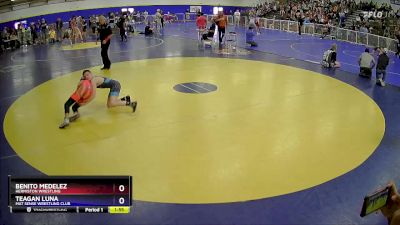 92 lbs Quarterfinal - Benito Medelez, Hermiston Wrestling vs Teagan Luna, Mat Sense Wrestling Club