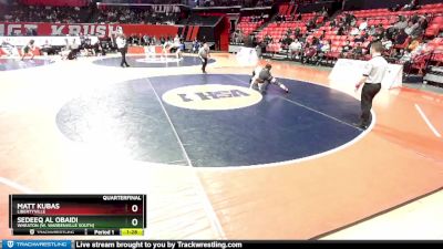 3A 175 lbs Quarterfinal - Sedeeq Al Obaidi, Wheaton (W. Warrenville South) vs Matt Kubas, Libertyville
