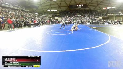 Girls 3A/4A 125 Champ. Round 2 - Gillian O`Neal, Auburn Riverside (Girls) vs Lexi Gideon, Southridge (Girls)