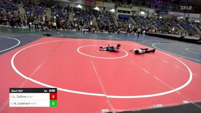 100 lbs Consi Of 8 #1 - Lane Collins, Saguache Wolves vs Ashton Lockhart, West Grand