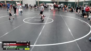 46 lbs Cons. Round 2 - Tritten Spencer, Plains Elite vs Boston Robinson, Elm Creek Wrestling Club