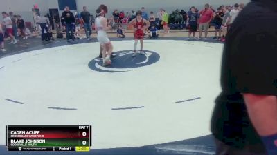 92 lbs Quarterfinal - Blake Johnson, Cookeville Youth vs Caden Acuff, Crossroads Wrestling