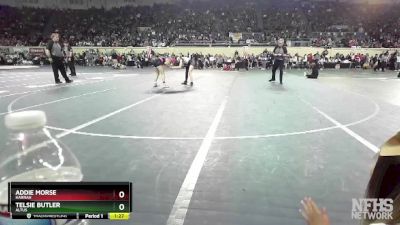 100 lbs Quarterfinal - Telsie Butler, Altus vs Addie Morse, Harrah