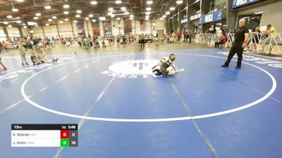 70 lbs Round Of 16 - Kole Wasser, Grit Mat Club Blue vs Jaxon Holtz, POWA