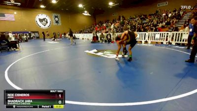 120 lbs Cons. Round 4 - Noe Cisneros, Arvin vs Shadrach Jara, Bakersfield Christian