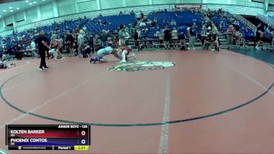 126 lbs Quarterfinal - Kolten Barker, OH vs Phoenix Contos, OH