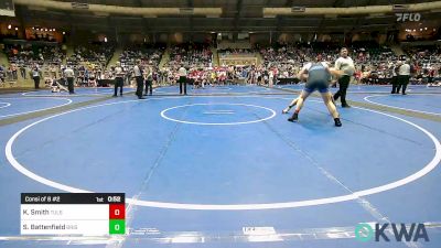 195 lbs Consi Of 8 #2 - Kaleb Smith, Tulsa Blue T Panthers vs Seth Battenfield, Bristow Youth Wrestling