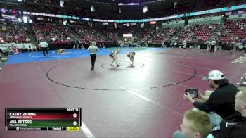 Girls 107 lbs Champ. Round 1 - Cathy Zhang, Arrowhead Girls vs Ava Peters, Pulaski Girls