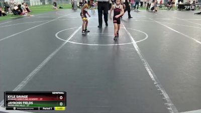 52 lbs Semifinal - Kyle Savage, Scanlan Wrestling Academy vs Jayronn Fields, Woodland Hills