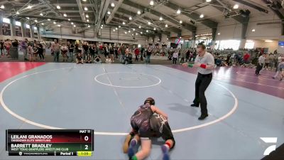 92 lbs Quarterfinal - Barrett Bradley, West Texas Grapplers Wrestling Club vs Leilani Granados, Takedown Elite Wrestling