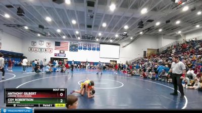 75 lbs 1st Place Match - Coy Robertson, Wheatland vs Anthony Gilbert, Laramie Middle School