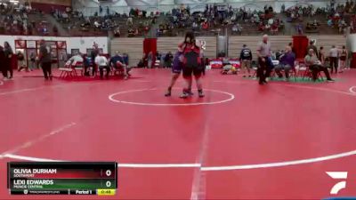 250 lbs Quarterfinal - Lexi Edwards, Muncie Central vs Olivia Durham, Southport