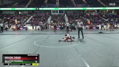 75 lbs Quarterfinal - AnaLena Thrash, South Central Punishers vs Braxton Pigorsch, Herington