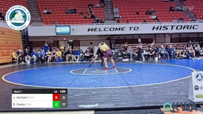 285 lbs Rr Rnd 1 - Joey Herbert, Loyola High School vs Silas Camp, Stillwater, OK