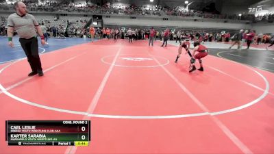 85 lbs Cons. Round 2 - Cael Leslie, Odessa Youth Wrestling Club-AAA vs Karter Sarabia, Marshfield Youth Wrestling-AA 