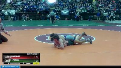 2 - 132 lbs Semifinal - Lucas Martinez, Strasburg vs Mason Hylton, Glenvar