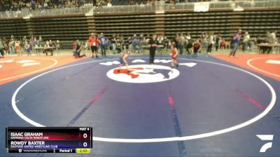 45 lbs Cons. Round 2 - Isaac Graham, Natrona Colts Wrestling vs Rowdy Baxter, Eastside United Wrestling Club