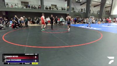 157 lbs Champ. Round 1 - Conner Reyes, WA vs Aydan Ducharme, CA