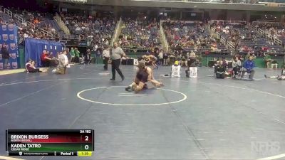 3A 182 lbs Semifinal - Kaden Tatro, Cedar Ridge vs Brixon Burgess, North Iredell