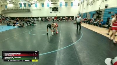 106 lbs Round 2 (4 Team) - Maverick Gallup, Kelly Walsh vs Keegan Leonard, Scottsbluff