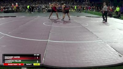 D4-285 lbs Quarterfinal - Zachary Hayes, Bangor HS vs Cameron Miller, Addison HS