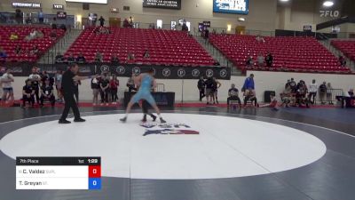 71 kg 7th Place - Carlos Valdez, Suples Wrestling Club vs Tigran Greyan, St. John Bosco High School Wrestling