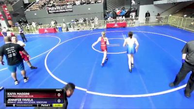 106 lbs Semifinal - Kaiya Maggini, USA Gold Wrestling Club vs Jennifer Favela, Brawley Union High School Wrestling