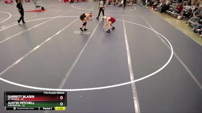 100 lbs Finals (8 Team) - Garrett Blaser, St. Francis vs Austin Mitchell, Farmington