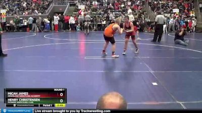 Round 1 - Micah James, Siouxland Wrestling Academy vs Henry Christensen, Pioneer Wrestling Club