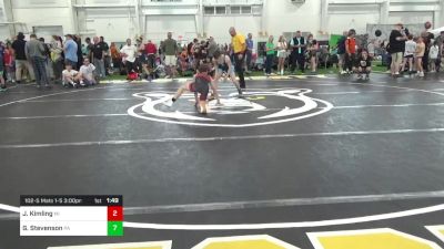 102-S Mats 1-5 3:00pm lbs Round Of 32 - Jace Kimling, MI vs Garrett Stevenson, PA